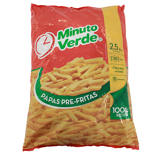 Papas prefritas Minuto verde